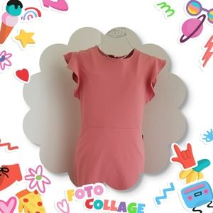 Express Pink Coral Ruffle Dress